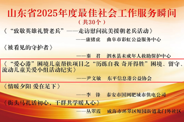 喜报！东平信息港公益协会同时荣获两项省级荣誉